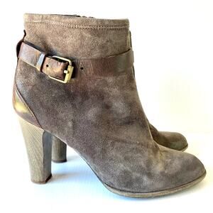 N.D.C. Suede Ankle Boot Women’s 6.5/EU 37 Grey Western Boho Handmade Spain Fall